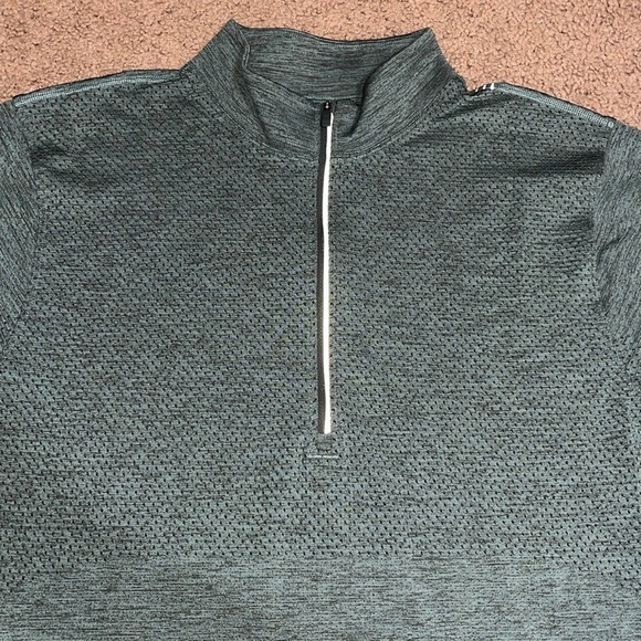 Lululemon Metal Vent Tech Midweight Half 1/2 Zip Jacket Spruce Tidewater Teal XL - Picture 4 of 9